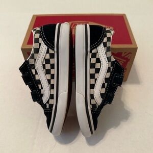 Vans Kids Black and White Checkered Sneakers